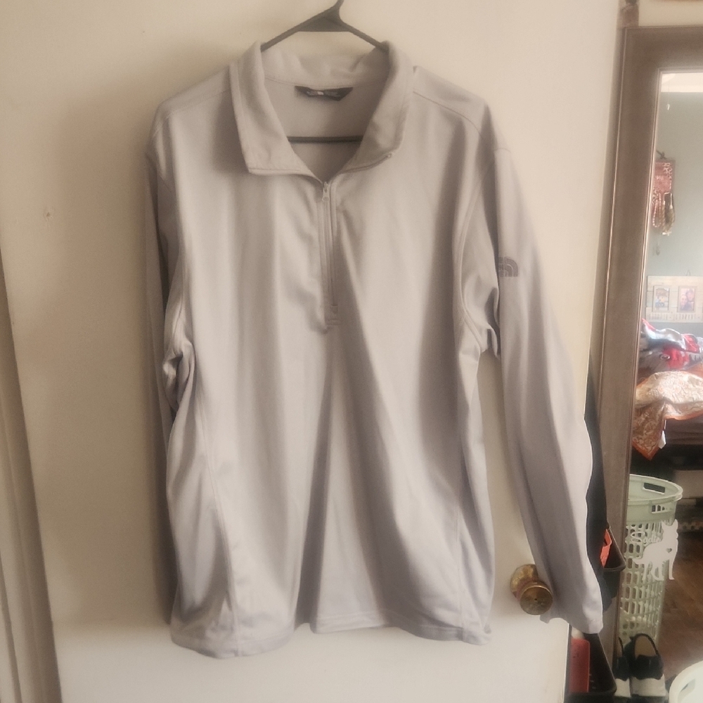The North Face Light Gray Quarter-Zip Pullover